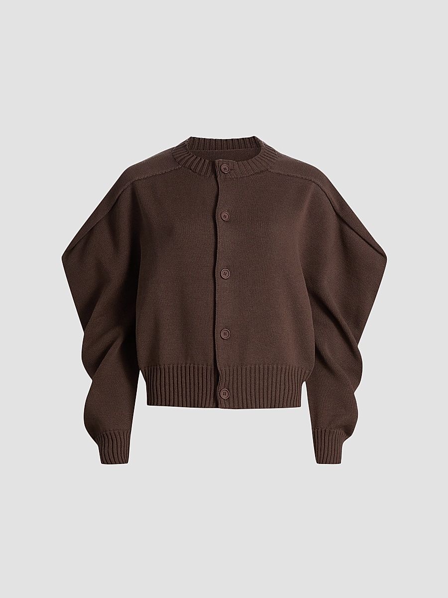 Women's Akimbo Knit Cardigan - Dark Brown - Size Small