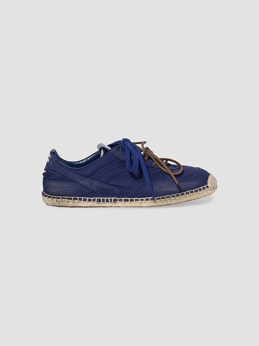 Miu Miu Women's Gymnasium Gabardine Sneakers - Blue - Size 7