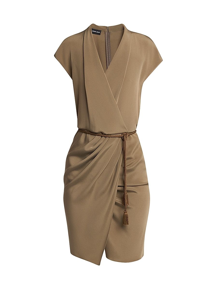 Women's Rope Draped Minidress - Solid Medium Grey - Size 18