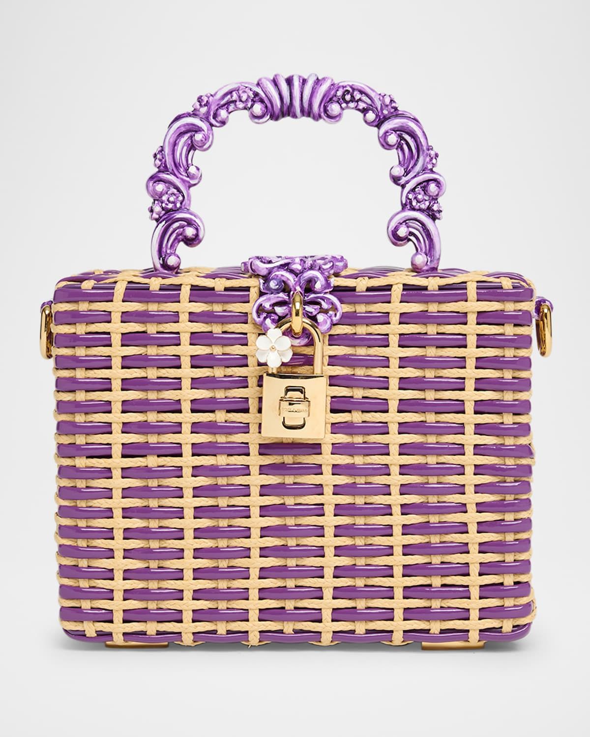 Woven Box Top-Handle Bag