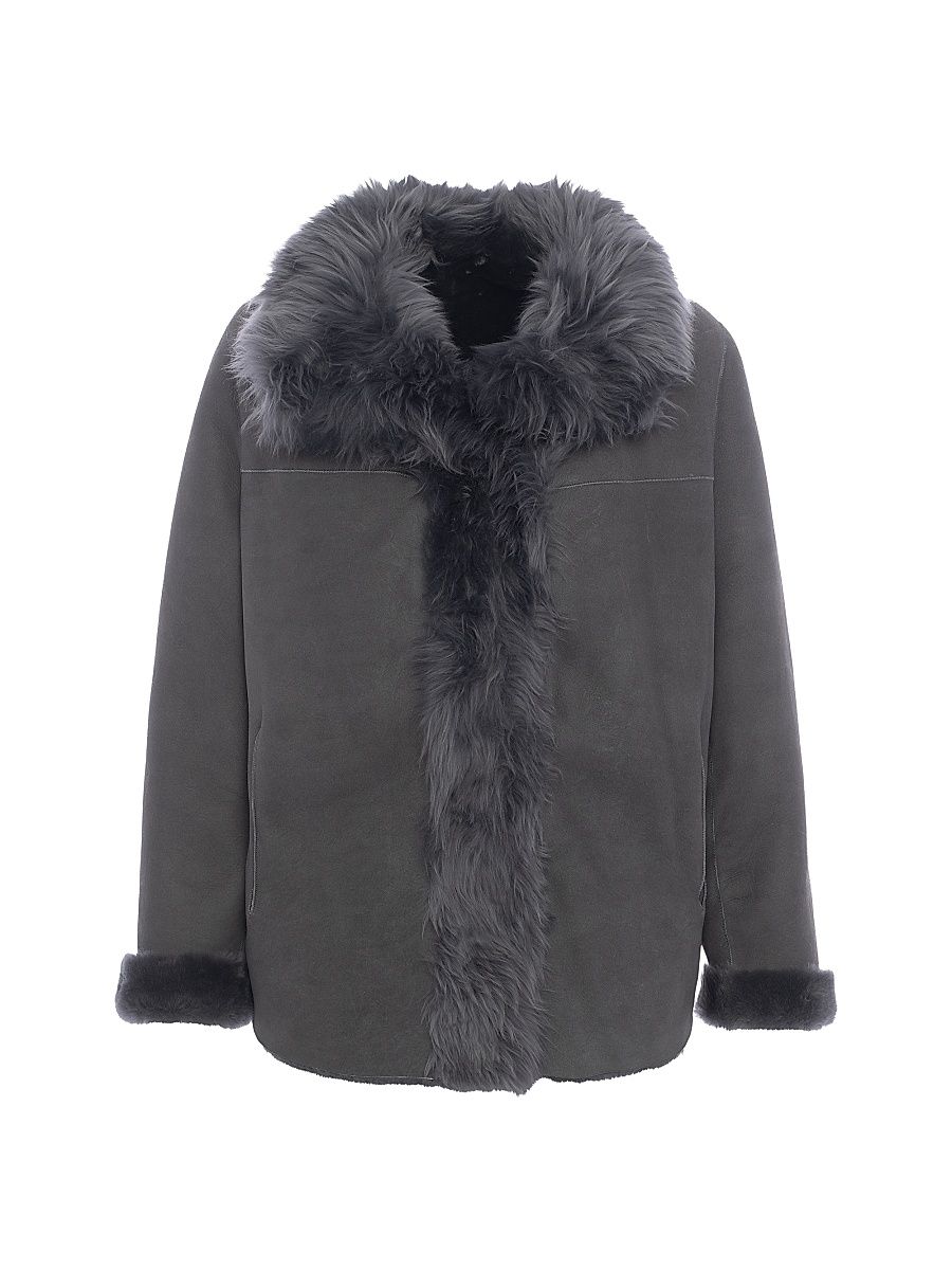 Women's Merino Toscana Lamb Jacket - Graphite - Size Medium