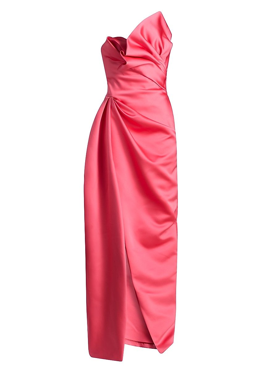 Women's Tamara Satin Strapless Gown - Rose - Size 10