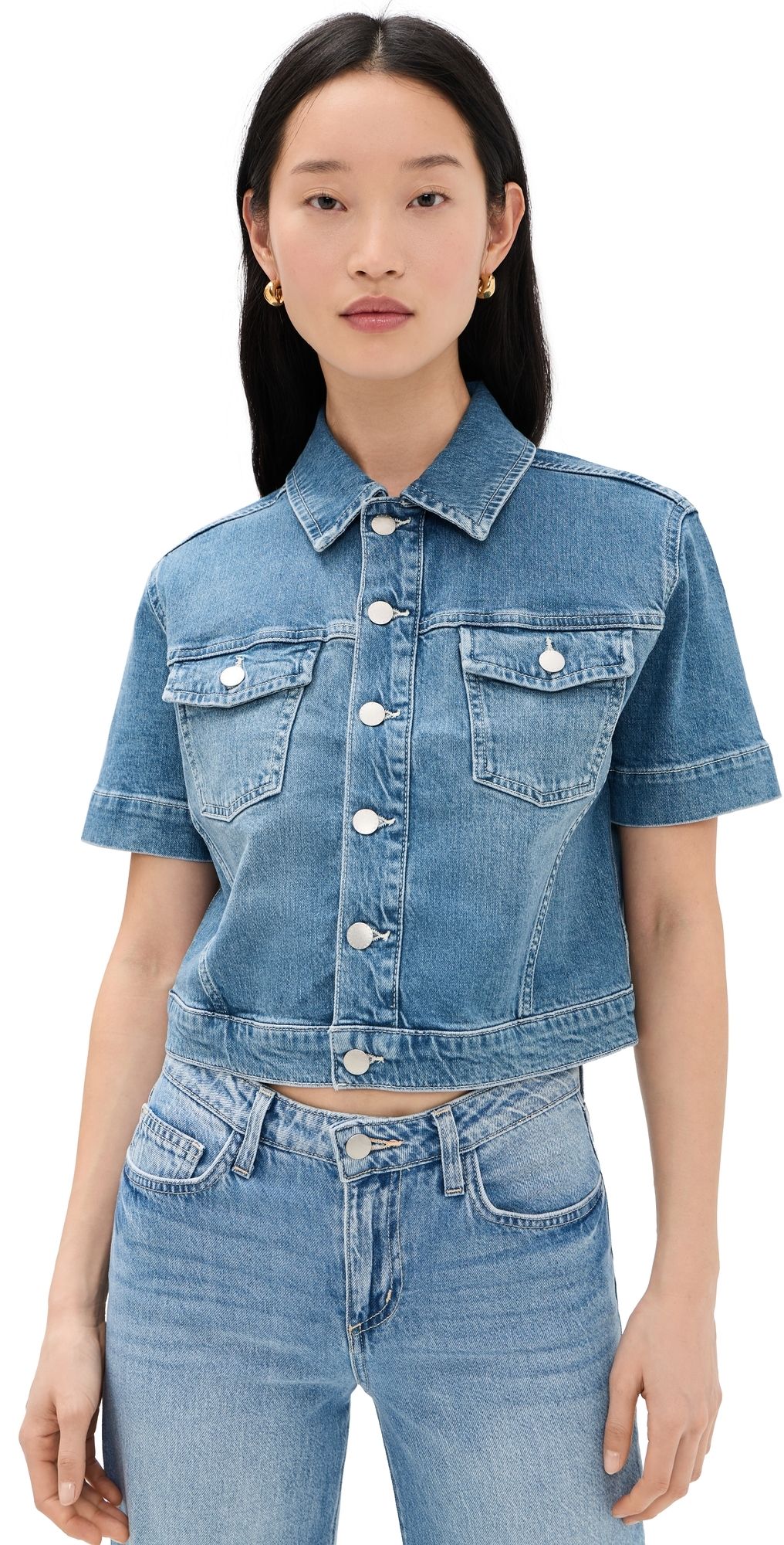 L'AGENCE Kirstie Short Sleeve Cropped Jacket Calabasas XXL