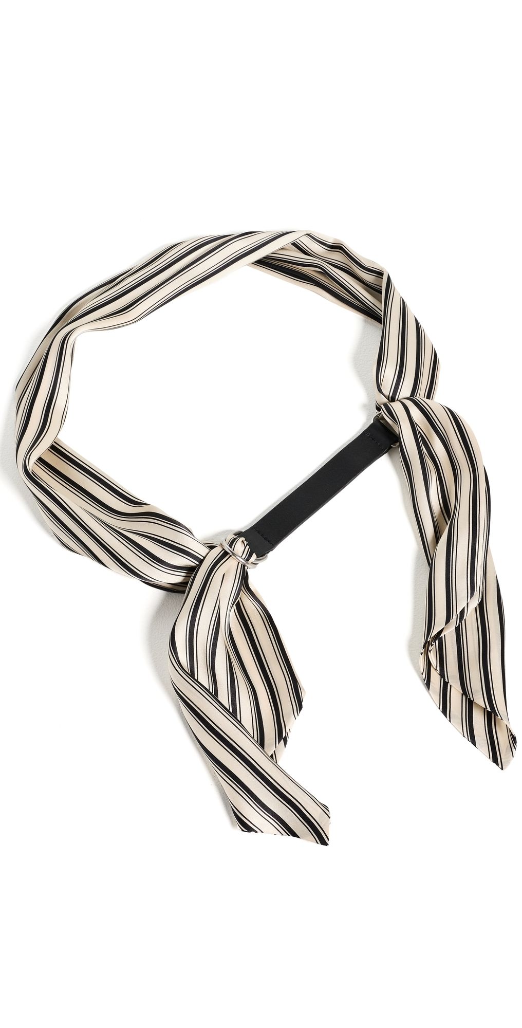 rag & bone Michele Scarf Belt Black Stripe M