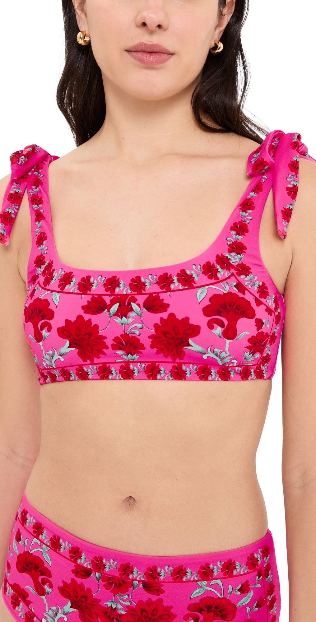 Beach Riot Avalon Top Redwood Floral L