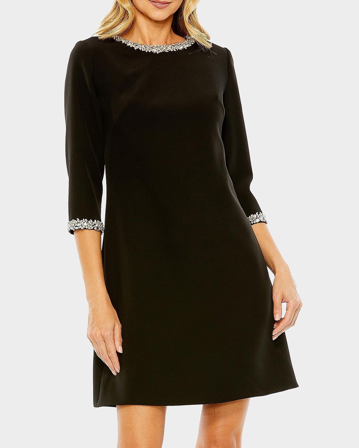 Embellished A-Line Cocktail Dress