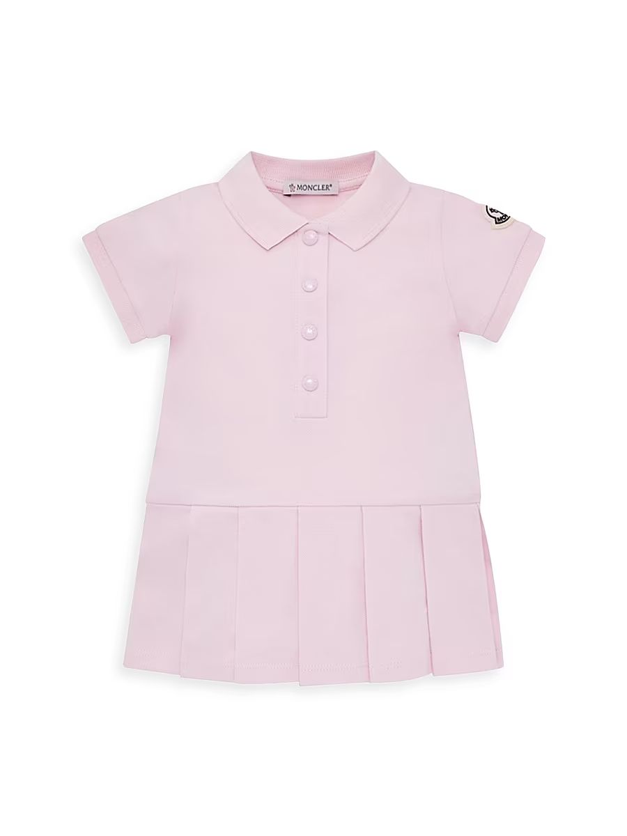 Baby Girl's & Little Girl's Polo Shirt Dress in Cotton Piquet - Light Pink - Size 3