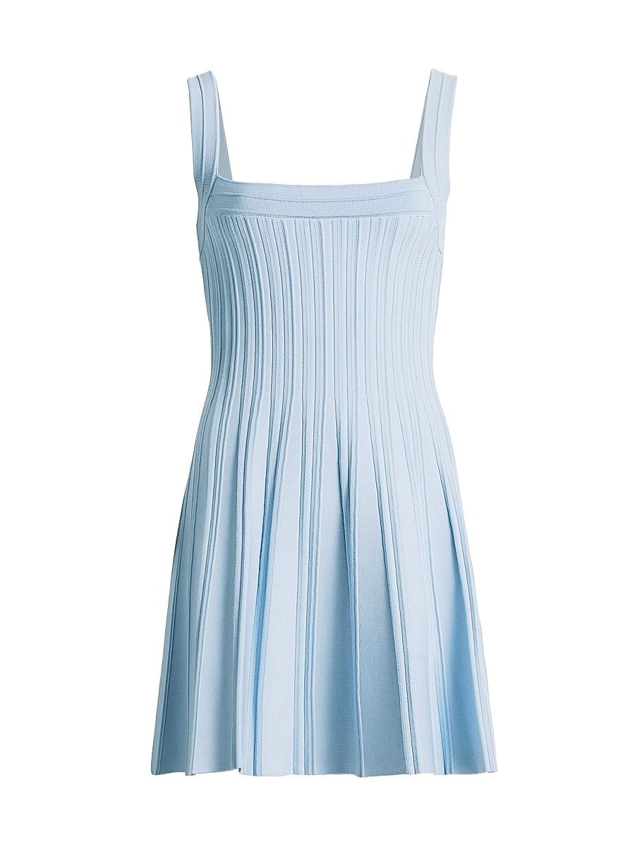 Women's Indie Textured Knit Sleeveless Minidress - Tidepool - Size Small