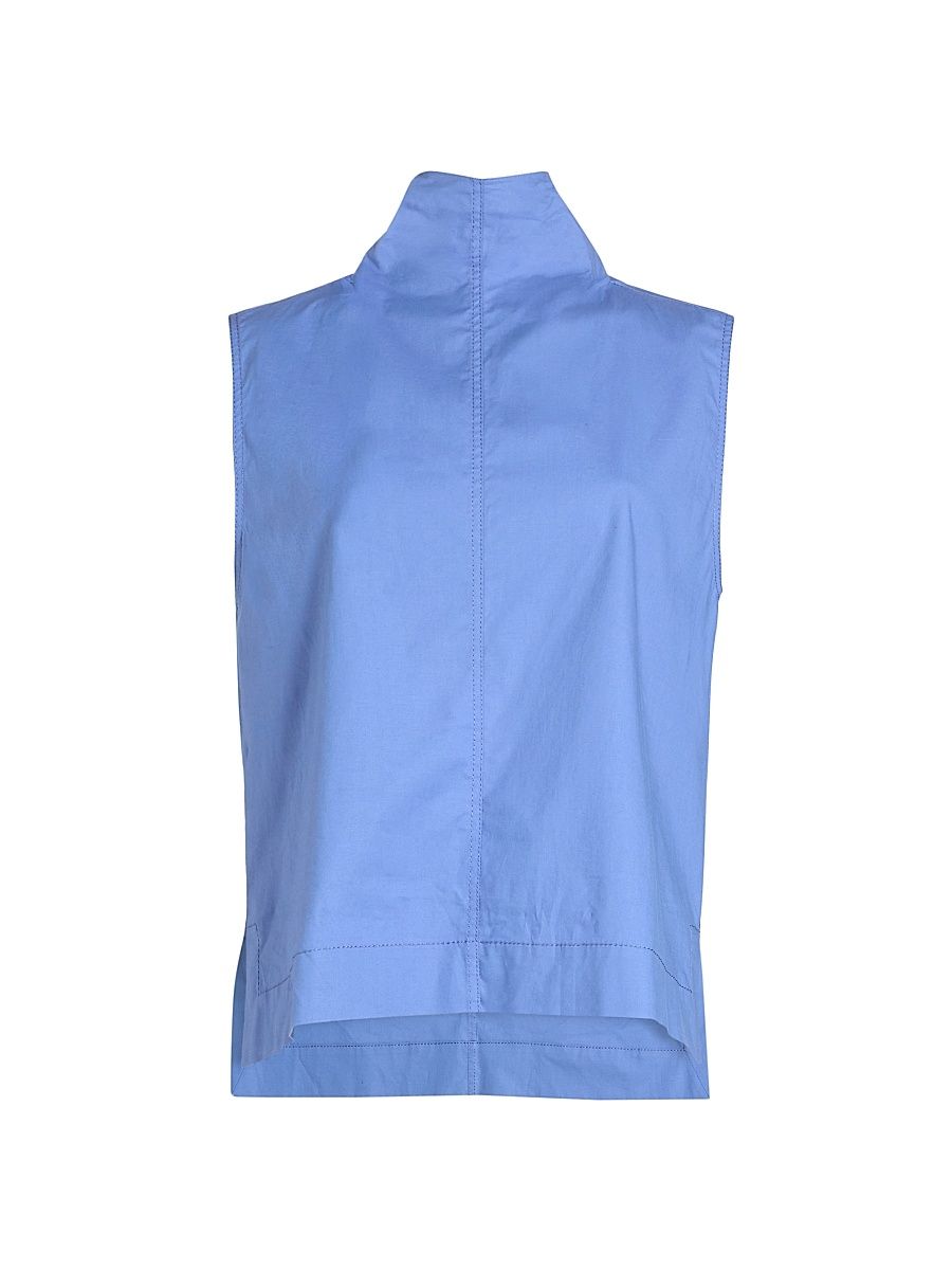 Women's The Finn Cotton Sleeveless Top - French Blue - Size 8