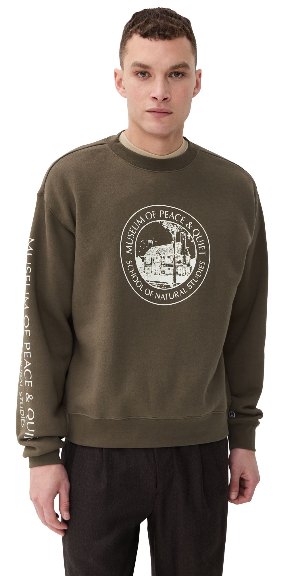 Museum of Peace and Quiet Natural Studies Crewneck Brown L
