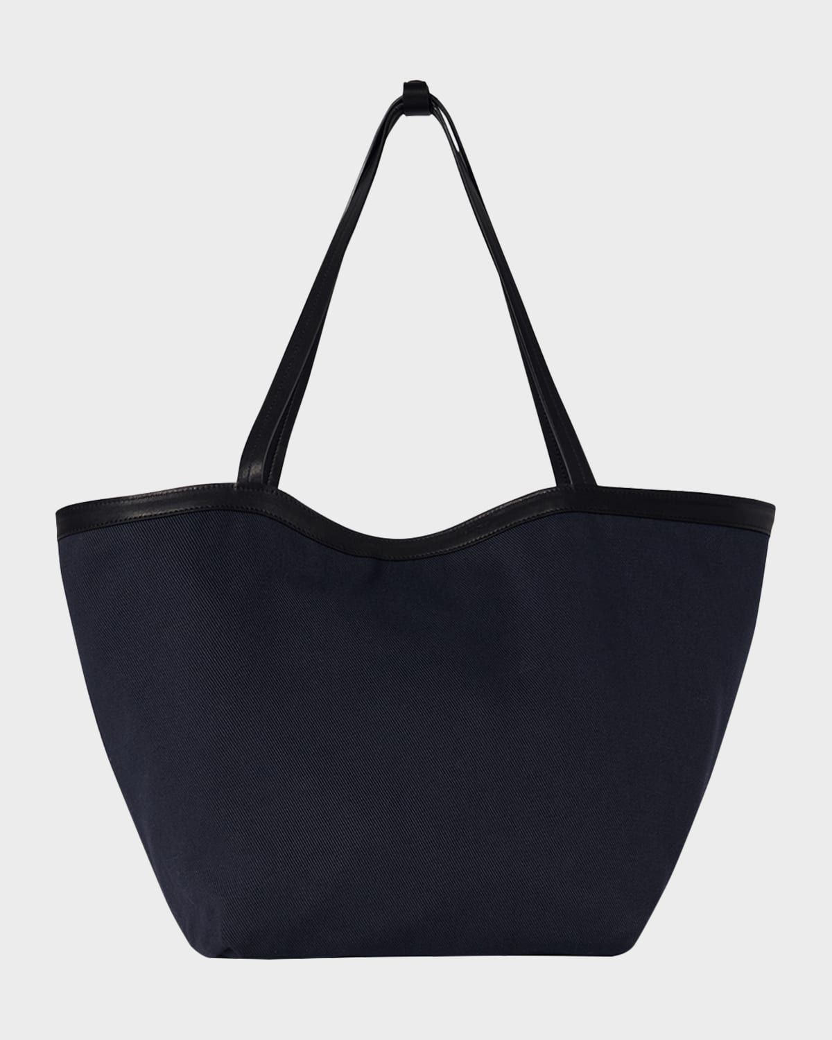 Park Leather-Trim Reversible Tote Bag in Cotton Twill