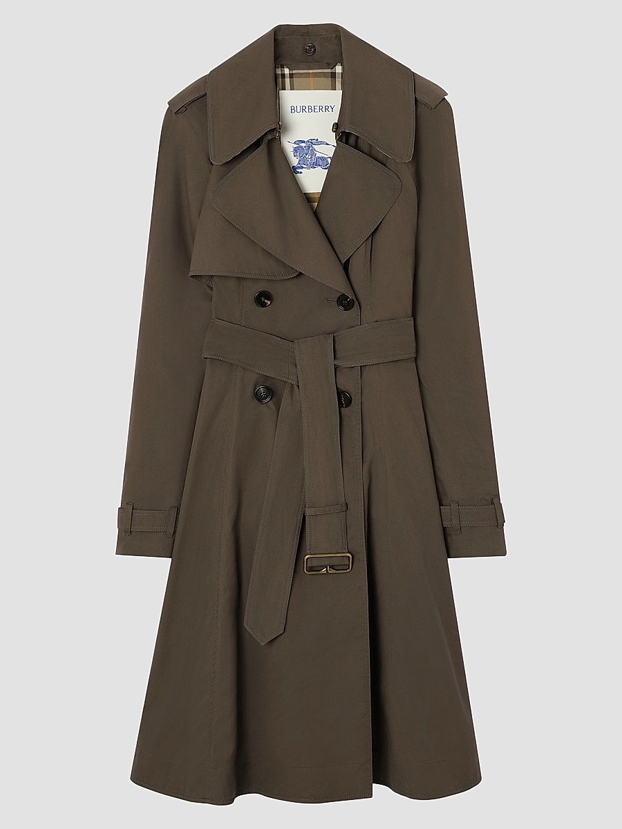 Women's Pembury Cotton Trench Coat - Estuary Brown - Size 16
