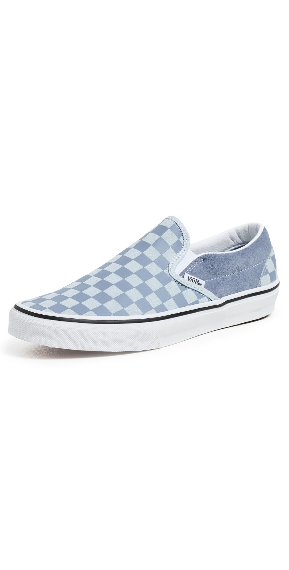 Vans Classic Slip On Sneakers Checkerboard Light Blue M 9/ W 10.5