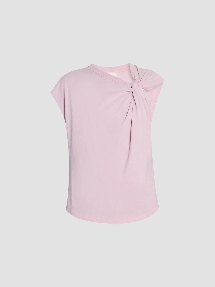 Isabel Marant Women's Nayda Cotton Knotted Top - Pale Pink - Size Large