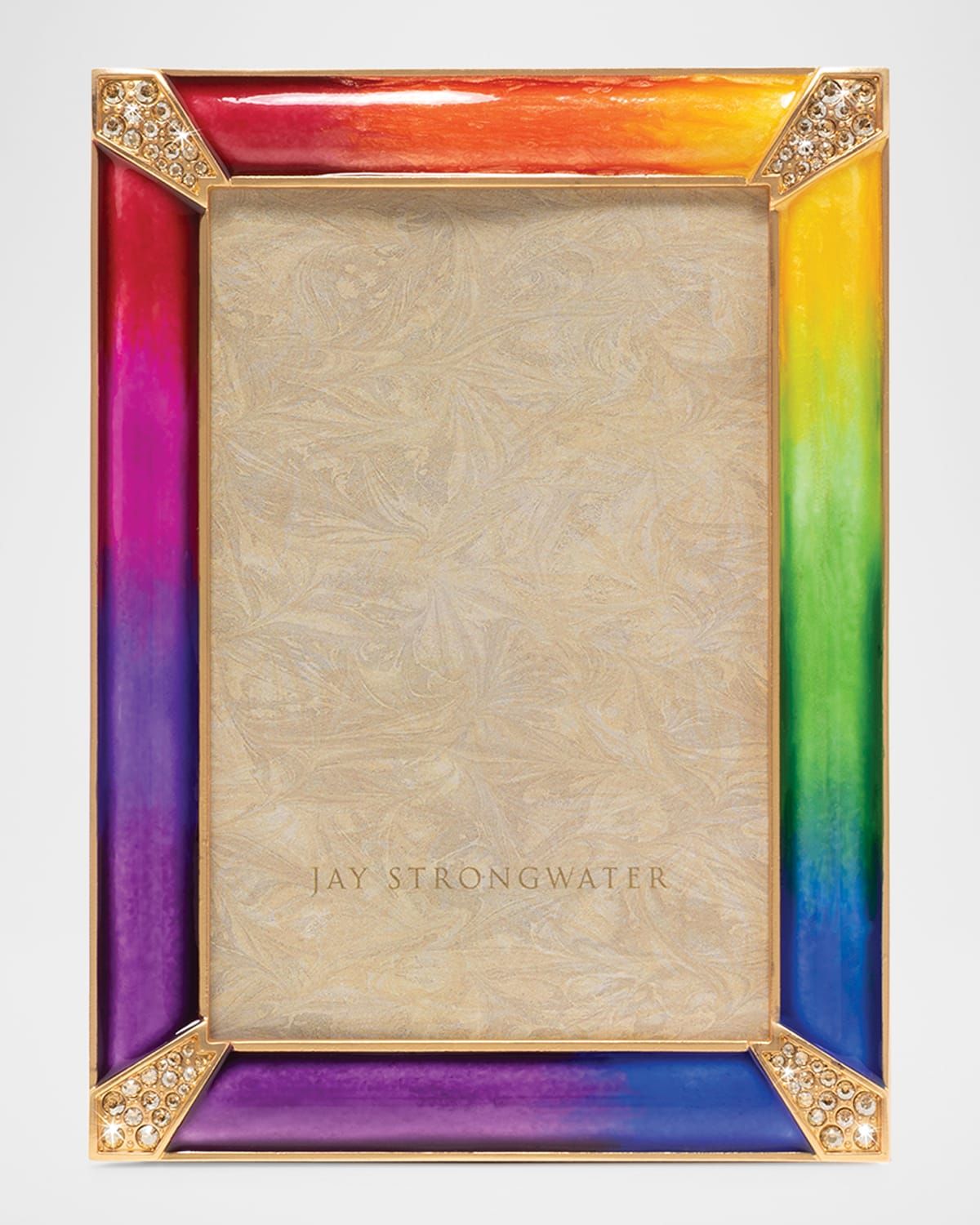 Lavinia Rainbow Enamel Picture Frame, 4" x 6"