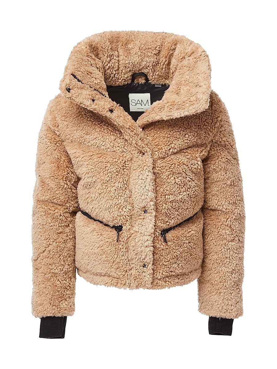 Little Girl's & Girl's Sherpa Athlete Down Jacket - Camel - Size 6