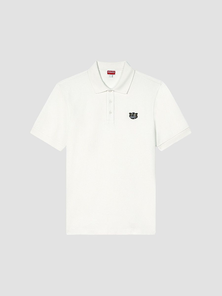 Kenzo Men's Wild Tiger Slim-Fit Polo Shirt - Off White - Size Small