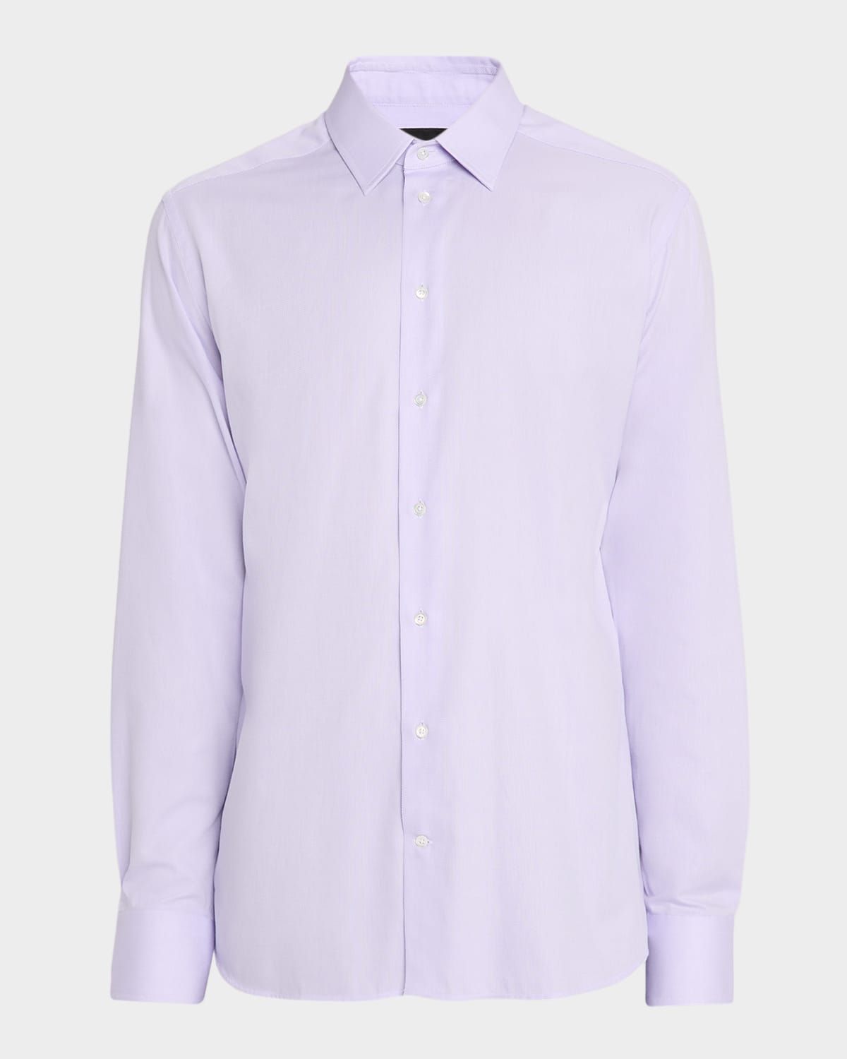 Men & apos;s Cotton Micro-Texture Point Collar Dress Shirt