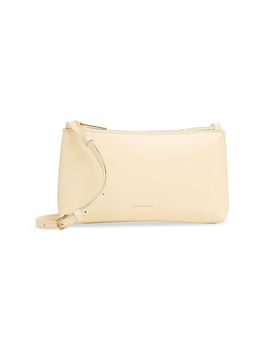 Women's Mini Gaia Leather Crossbody Bag - Crema Ebony