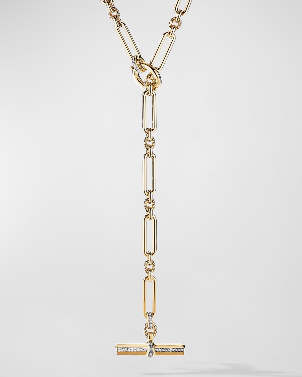 Lexington Chain Necklace with Diamonds in 18K Gold, 6.5mm, 41"