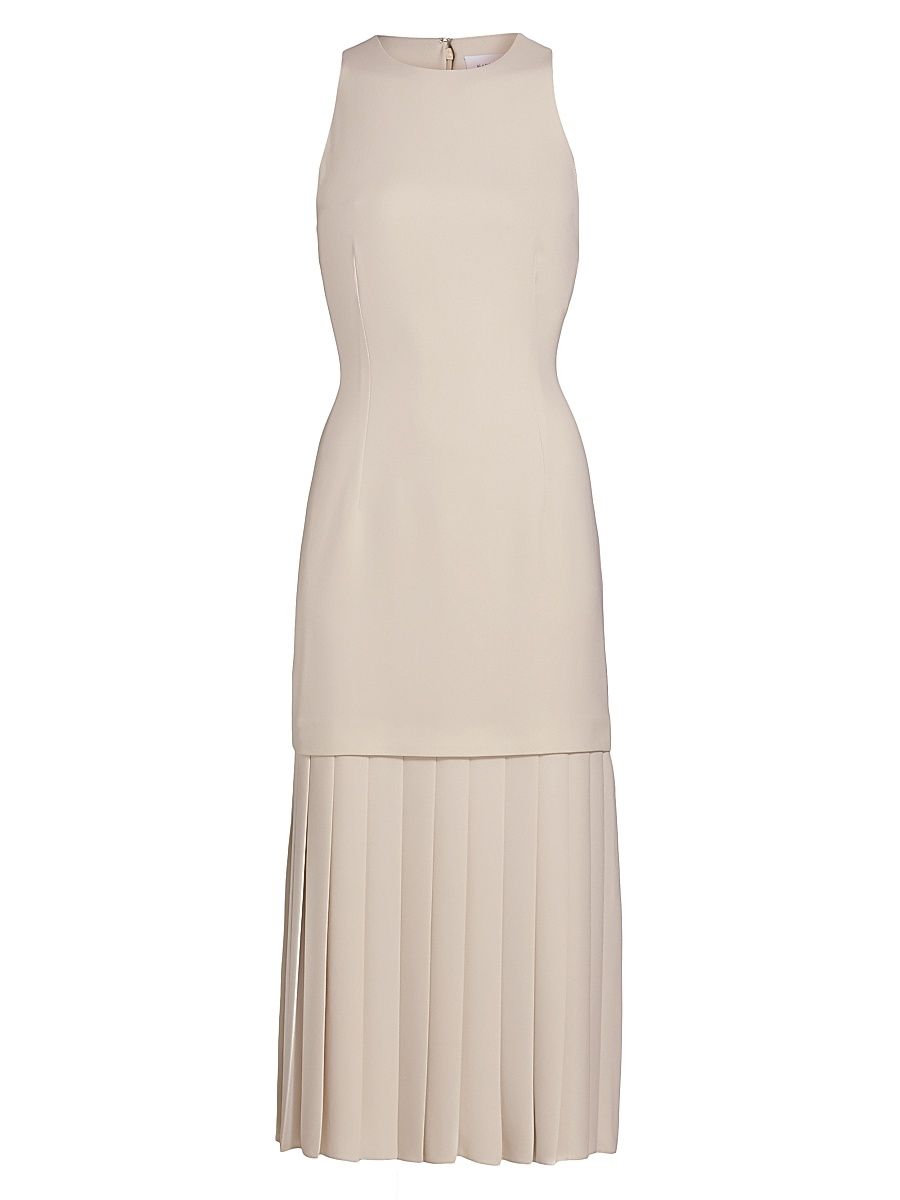 Women's Anci Drop-Waist Crepe Midi-Dress - Osso - Size 8