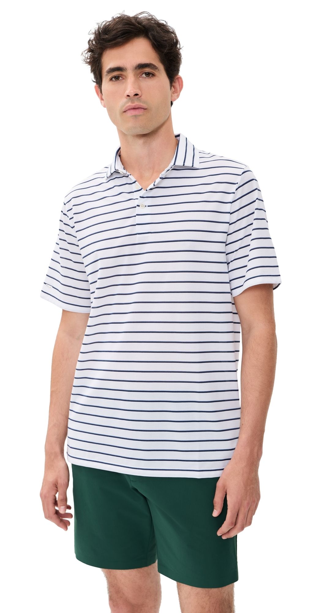 RLX Ralph Lauren Multi Stripe Tour Pique Polo Ceramic White Multi XXL
