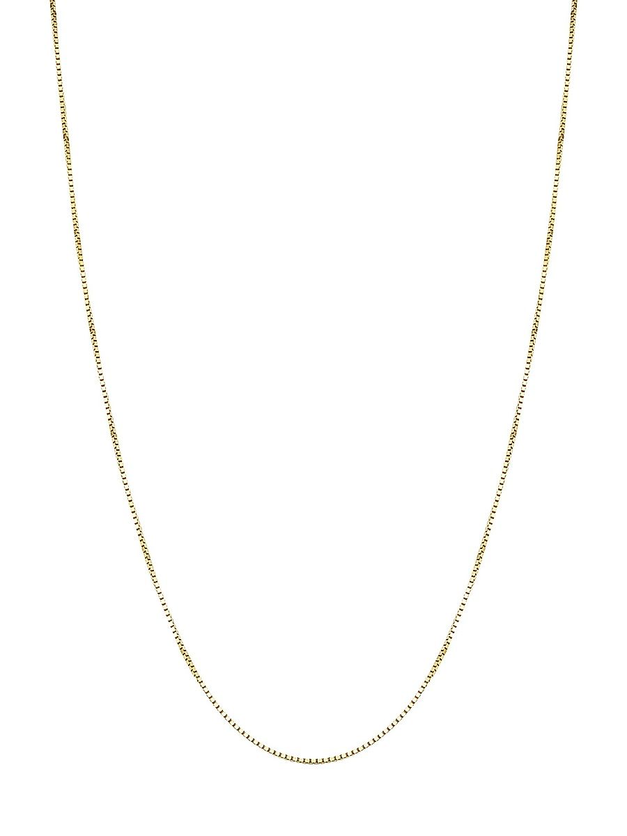 Women's 14K Yellow Solid Gold Bodega Box Chain - Yellow Gold - Size 24