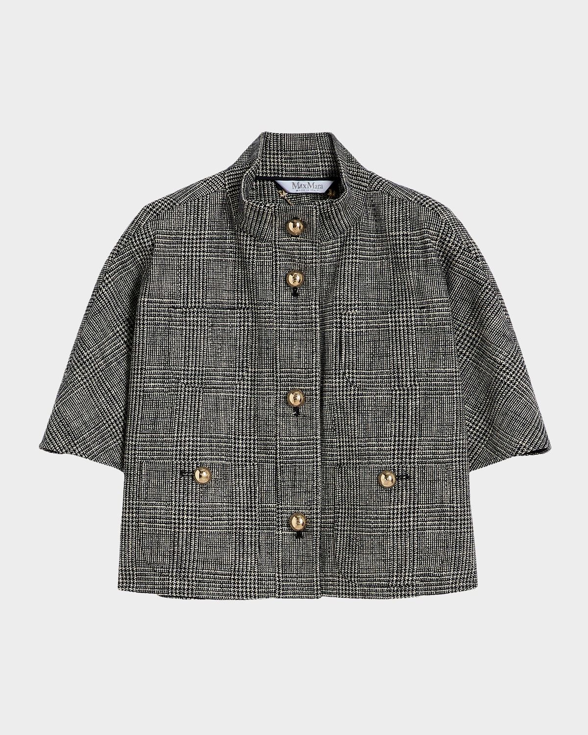 Glen Plaid Cotton Cloak