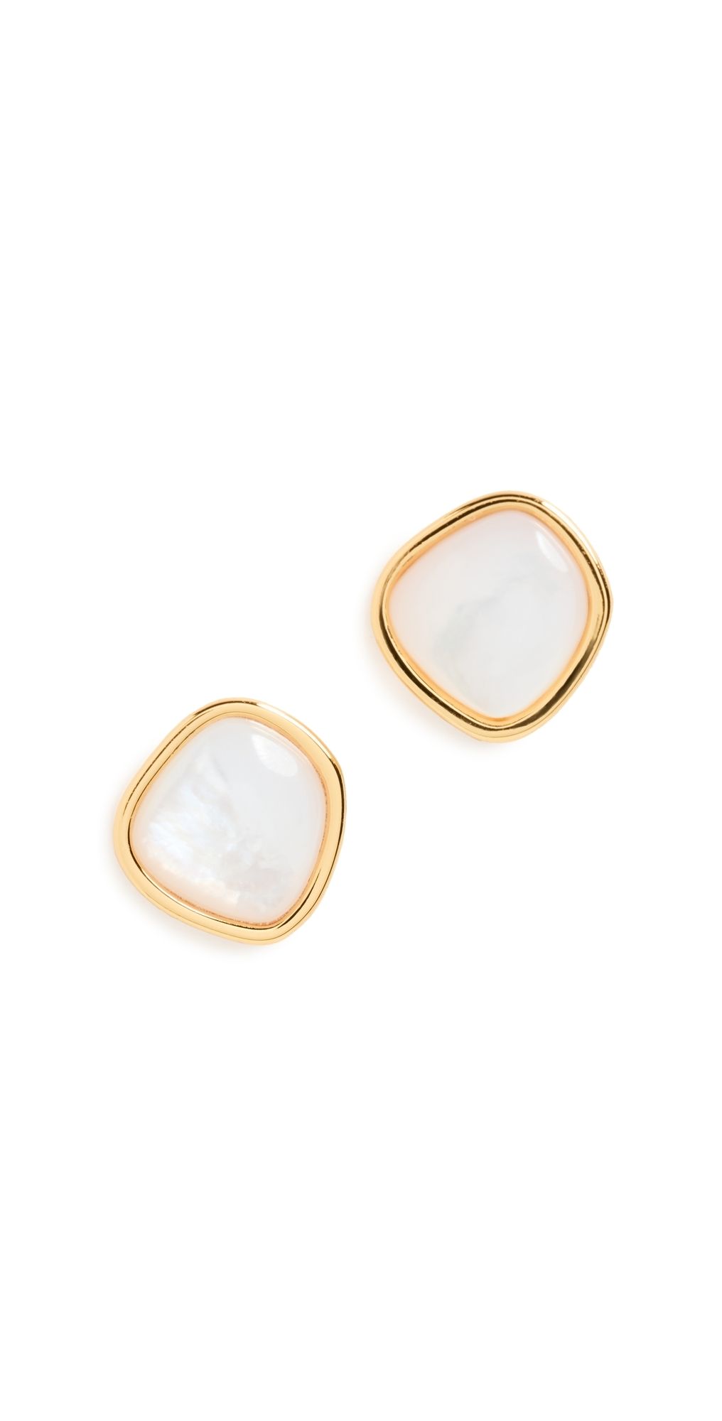 Lizzie Fortunato Bay Studs in Mother-of-Pearl White One Size