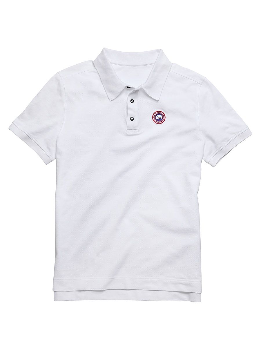 Men's Beckley Cotton Pique Polo Shirt - White - Size Medium