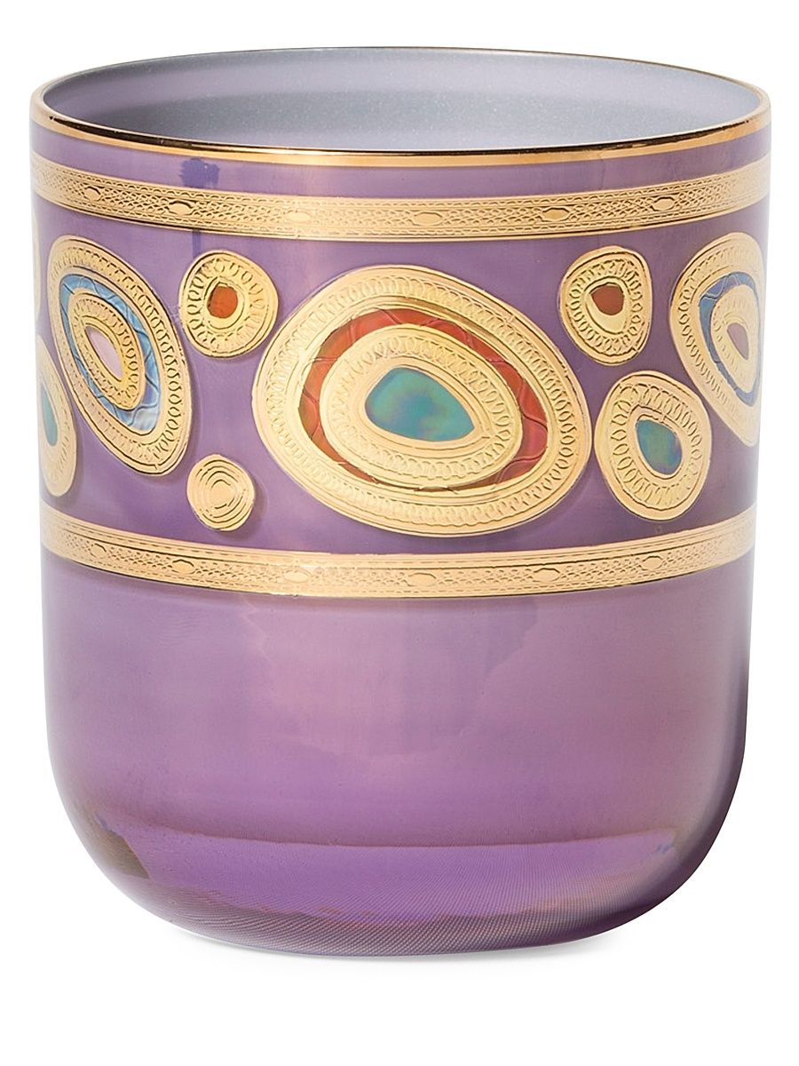 Regalia Double Old Fashioned Glass - Purple