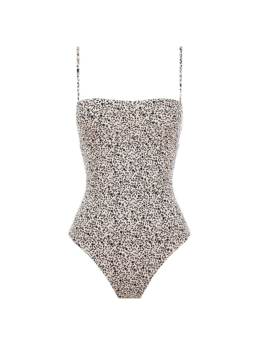 Women's Tapestry Poolside One-Piece Swimsuit - Foliage - Size Medium