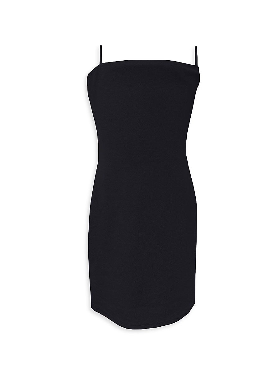 Girl's Stretch Crepe Fitted Dress - Black - Size 18