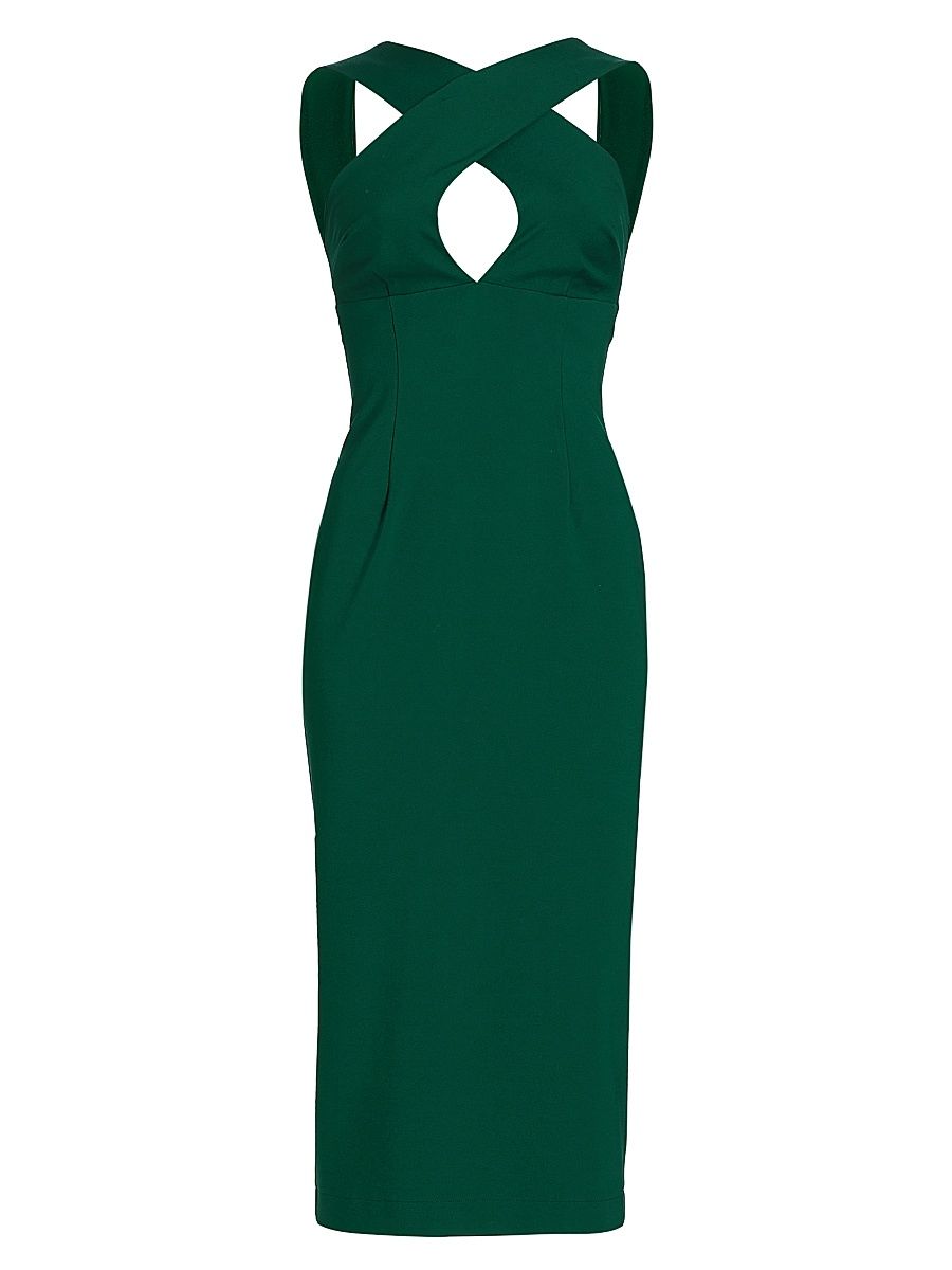 Women's Chrissi Body Con Midi-Dress - Evergreen - Size 2