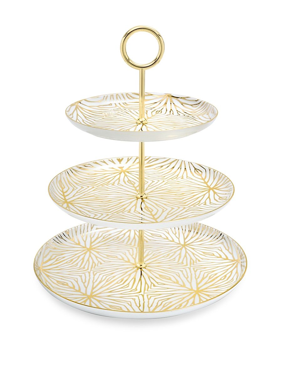 Lily Pad 3-Tiered Stand - White