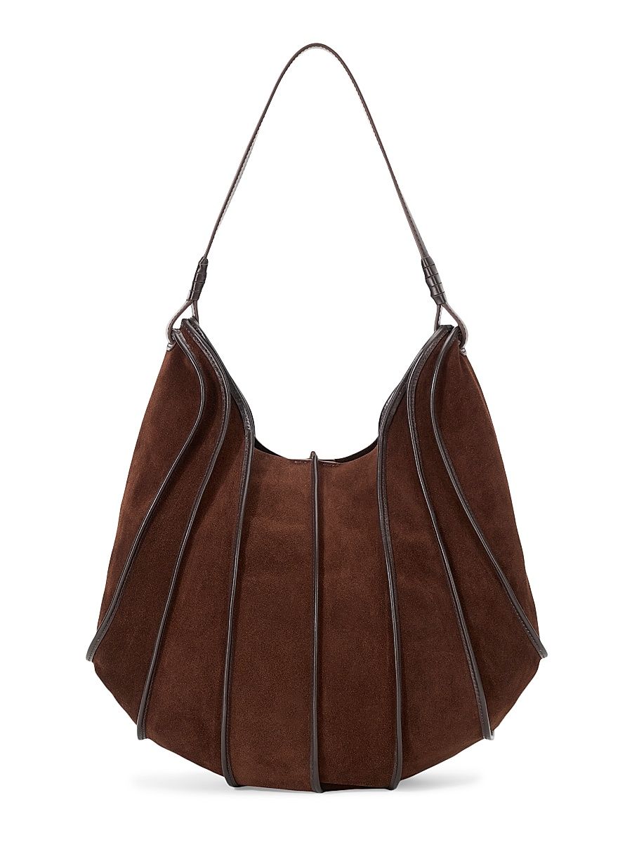 Women's Wells Suede Hobo Bag - Mahogany