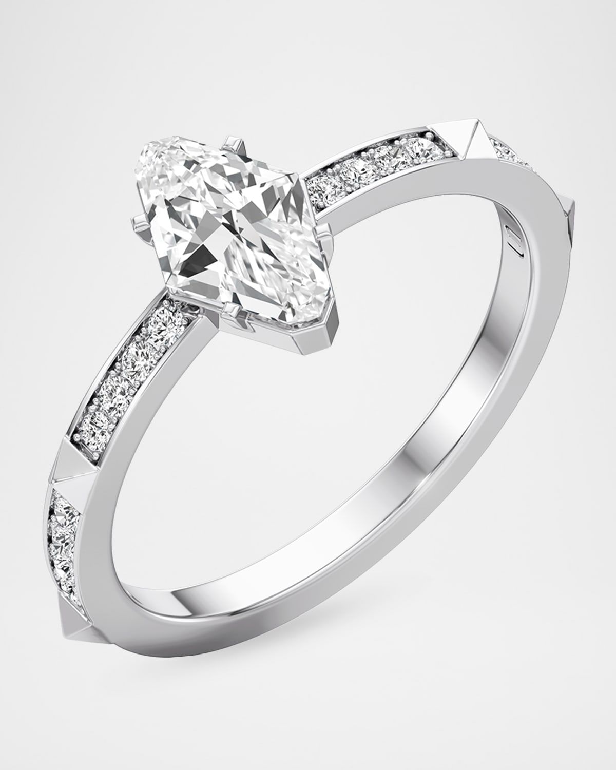Armor Long Trilliant Lab-Grown Diamond Pave Ring