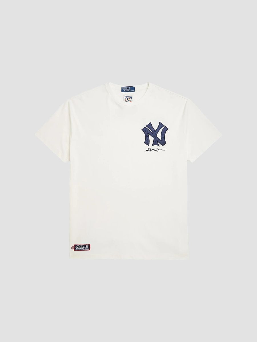 Polo Ralph Lauren Men's Yankees Jersey T-Shirt - Deckwash White - Size Large