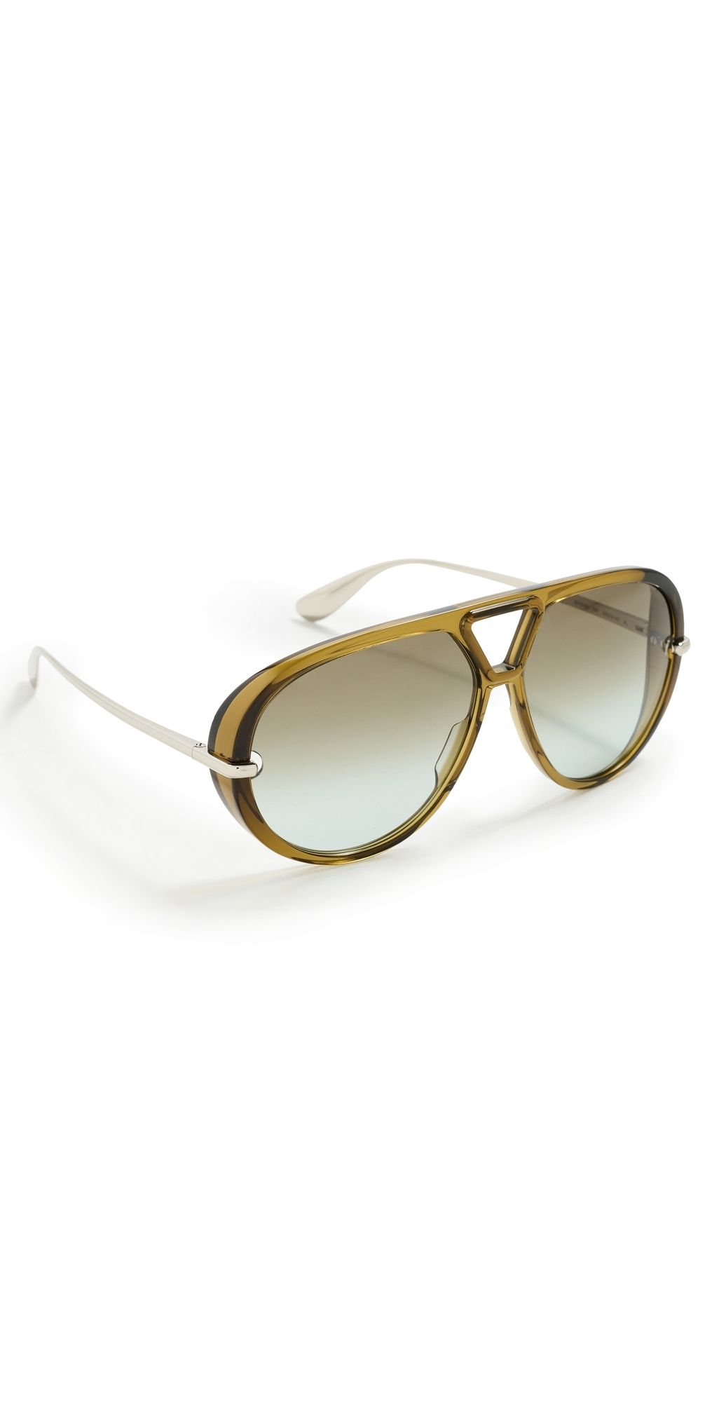 Bottega Veneta Drop Sunglasses Brown/Silver One Size