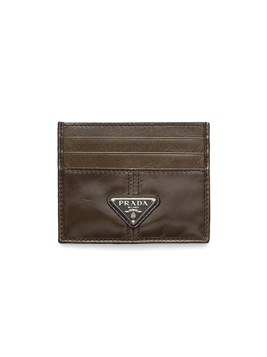 Men's Leather Card Holder - Green