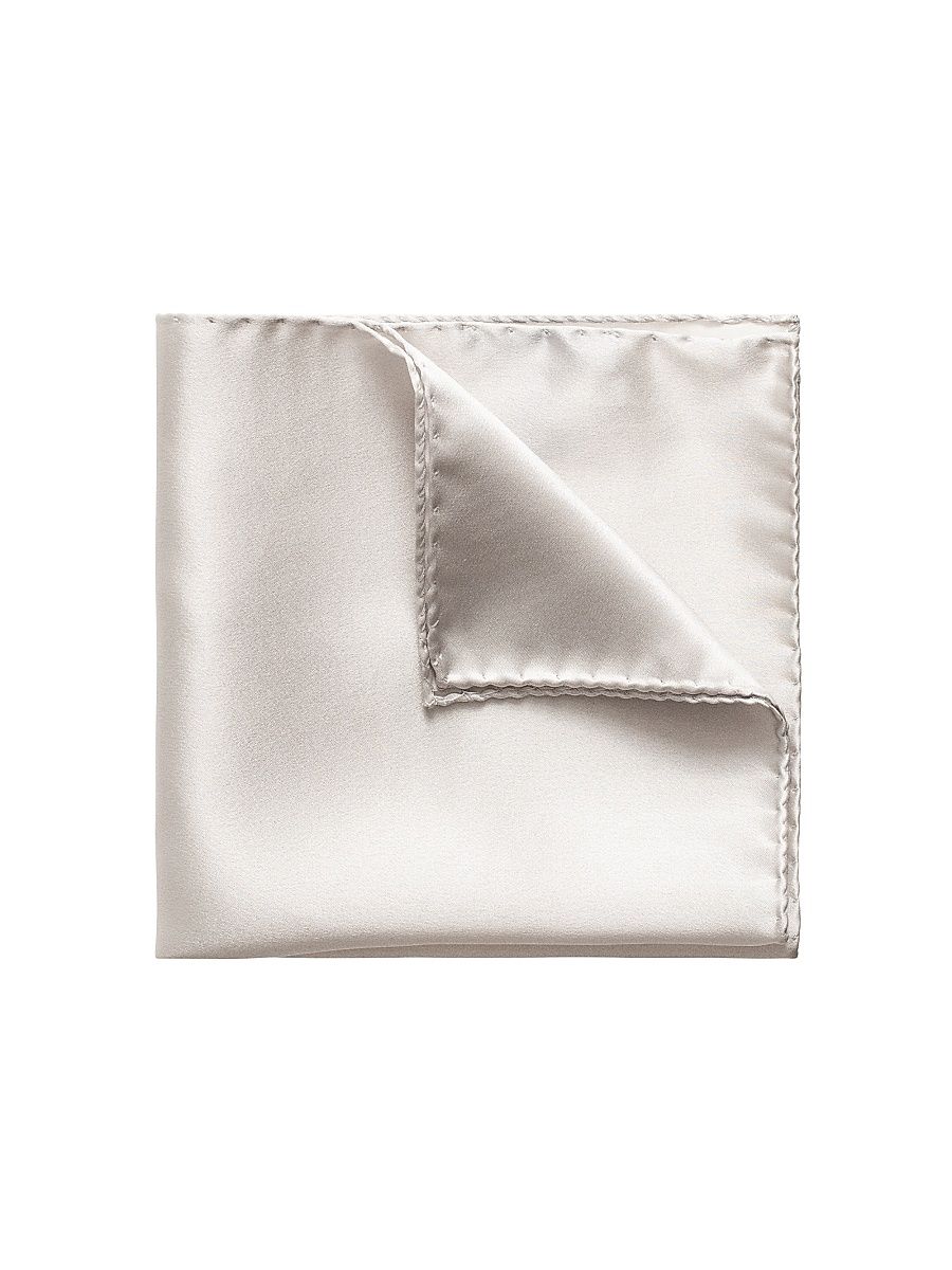 Men's Silk Wedding Pocket Square - Grey