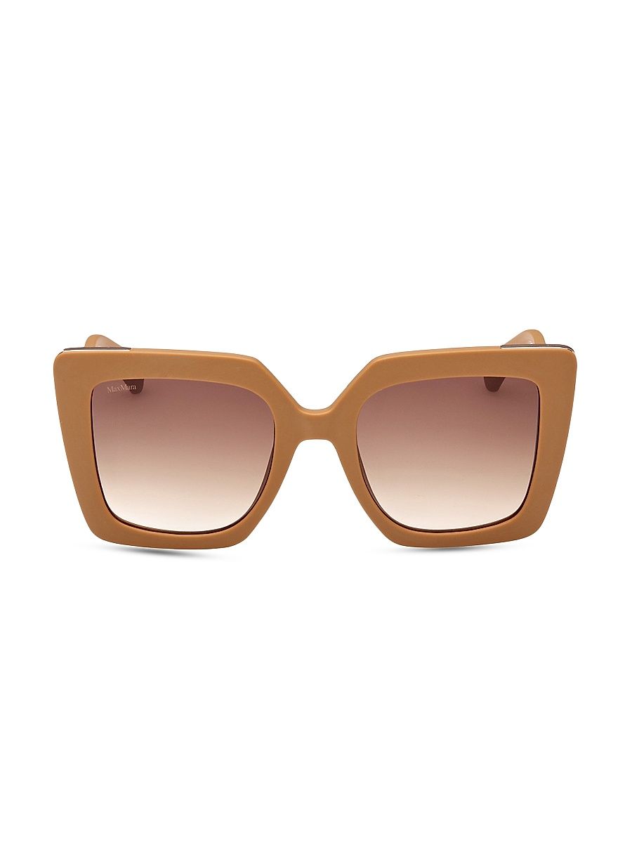 Women's Design 52MM Square Sunglasses - Beige