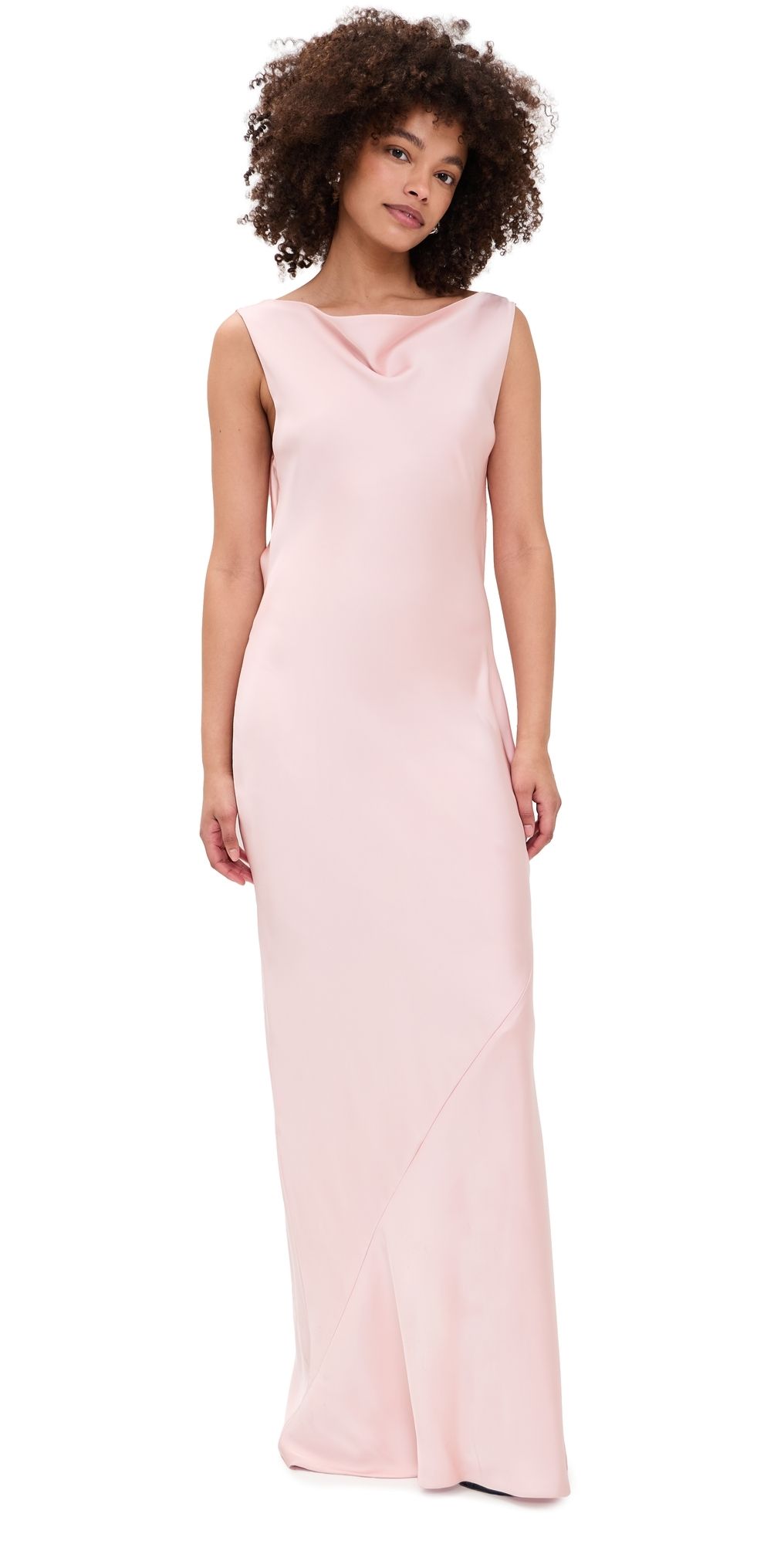 Norma Kamali Sleeveless Draped Gown Ballet Pink XL