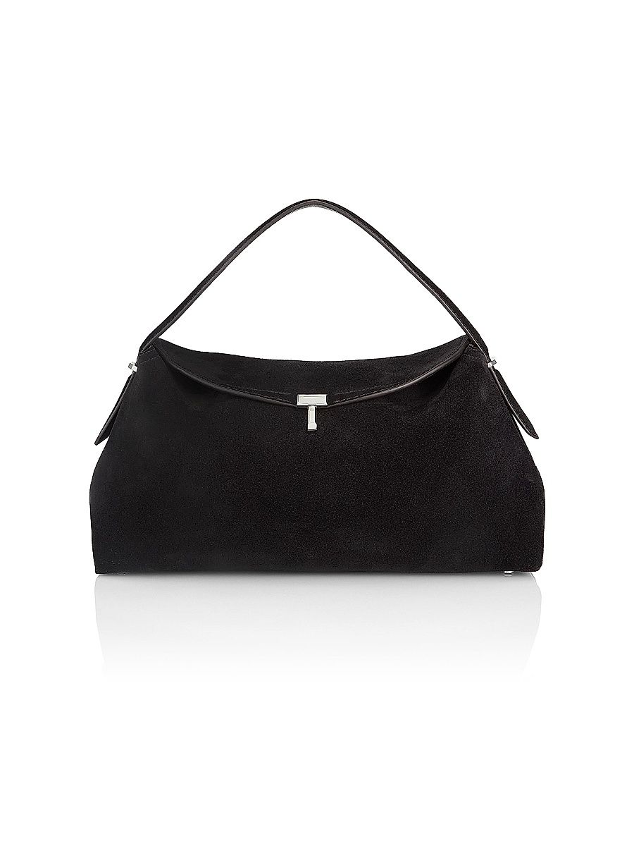 Women's T-Lock Suede Top Handle Bag - Tobacco