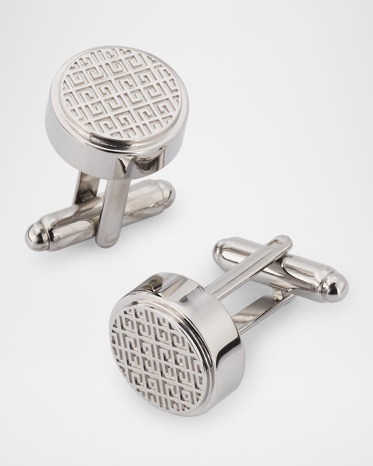 Men & apos;s Silvery 4G Allover Cufflinks