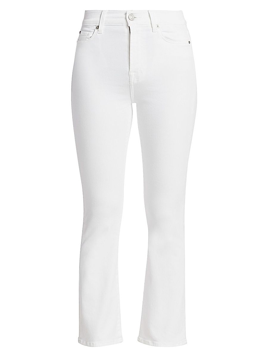 Women's High-Rise Stretch Slim Kick-Flare Jeans - Luxe White - Size 25