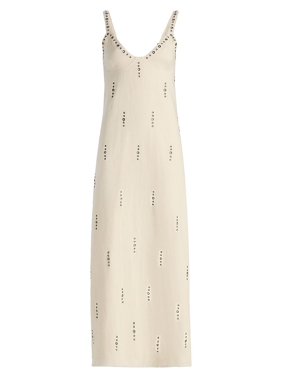 Women's Aubrey Grommet-Embellished Maxi Dress - Ivory - Size 12
