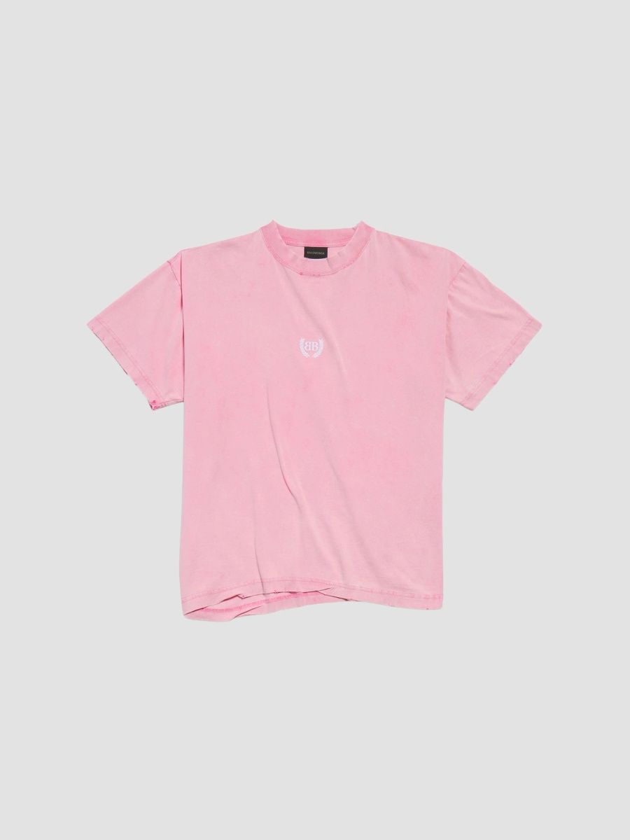 Balenciaga Women's Laurel Classic Boxy T-Shirt - Baby Pink - Size XL