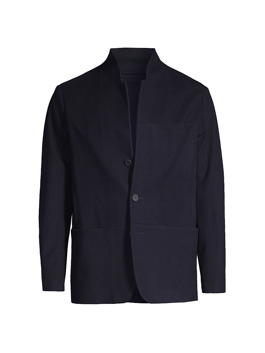 Men's Ellen 2.0 Wool-Cashmere Blazer - Navy Blue - Size Large