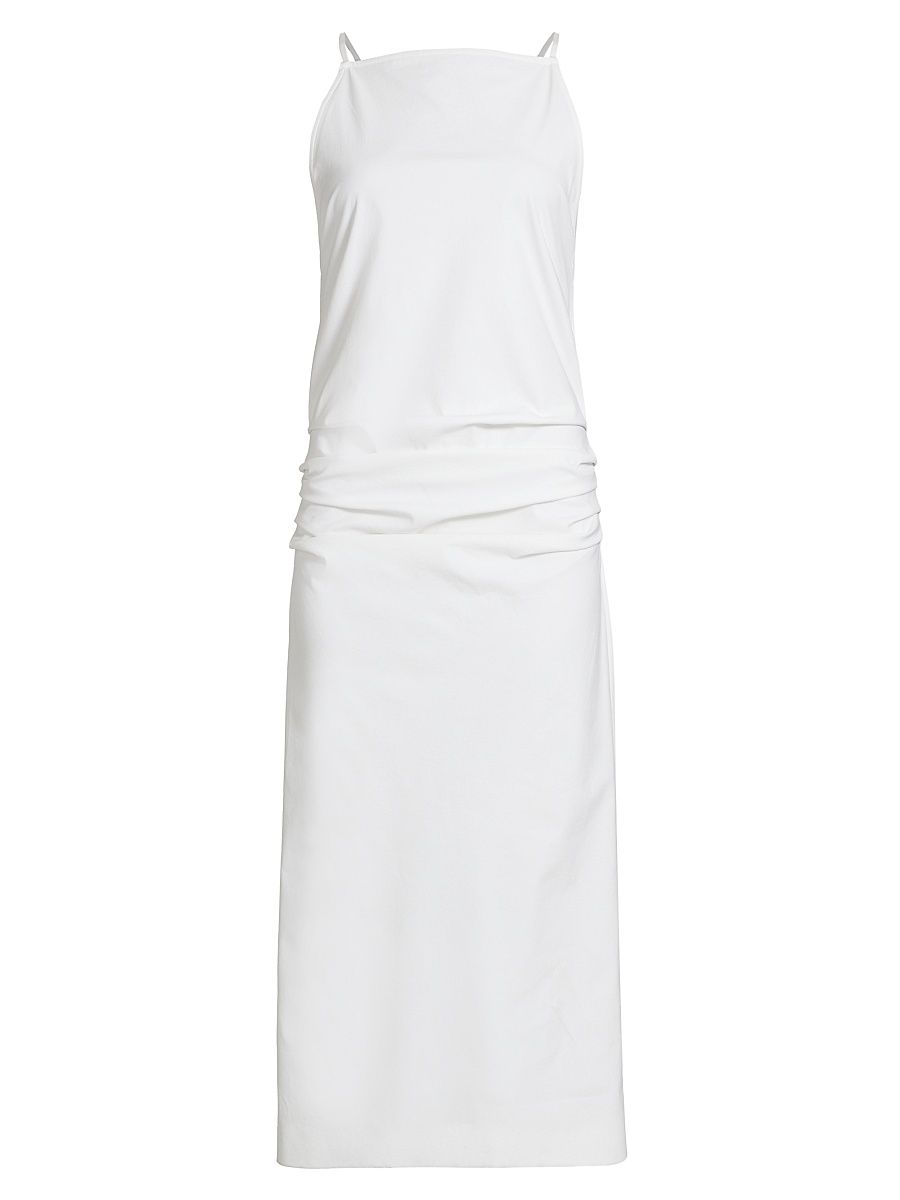 Women's Priya Cotton-Blend Sheath Midi-Dress - Off White - Size 8